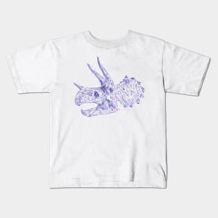 Triceratops Skull in color Kids T-Shirt